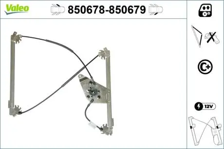 Склопідіймач Valeo 850678