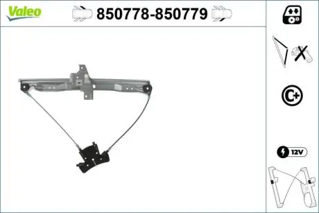 Склопідіймач Valeo 850778