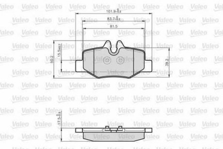 Тормозные колодки DB T. VITO/VIANO 03- Valeo 872008