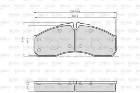 Тормозные колодки IVECO P. DAILY 00- Valeo 872160