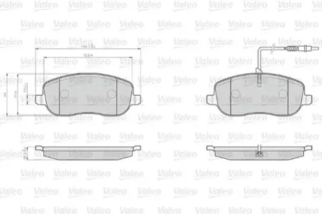 Тормозные колодки PEUGEOT P. 807 02- Valeo 872261