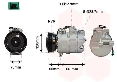 Компрессор кондиционера Van Wezel 0300K150