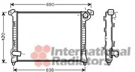 Радіатор охолодження Mini Cooper/One 01-06 W10 Van Wezel 06002314 (фото 1)