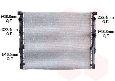 Радіатор охолодження BMW 5 G30/G31 / BMW 7 G11/G12 09/15+ Van Wezel 06012771