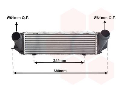 Радиатор интеркулера BMW 5 (F10/F11) 2.0 N20 11-16 Van Wezel 06014705