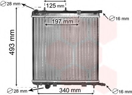Радиатор, охлаждение двигателя Van Wezel 09002188 (фото 1)
