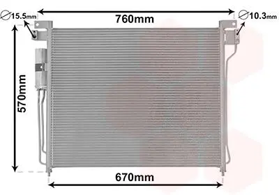 Конденсор кондиціонера NAVARA/PATHF 25DCi 05- Van Wezel 13005299