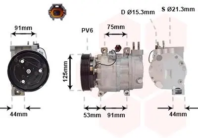 Компресор кондиціонера Van Wezel 1300K259