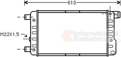Радиатор, охлаждение двигателя Van Wezel 17002115