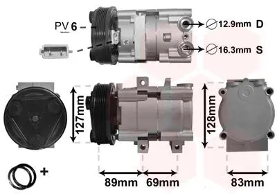 Компрессор кондиционера Van Wezel 1800K322