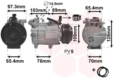 Компрессор кондиционера Van Wezel 1800K391