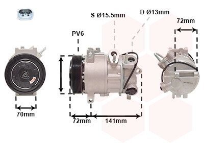 Компресор кондиціонера JEEP Van Wezel 2101K001