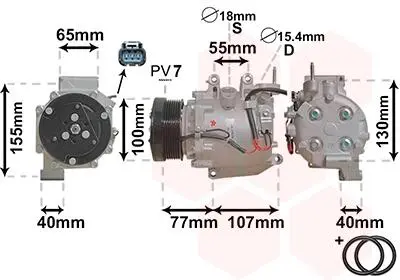 Компресор кондиціонера Van Wezel 2500K232