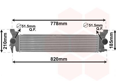 Радиатор интеркулера MB Vito (W447) 1.6CDI 14- Van Wezel 30014704 (фото 1)
