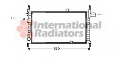 Радиатор охлаждения OPEL KADETT E (84-) 1.3 (выр-во) Van Wezel 37002063