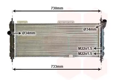 Радиатор, охлаждение двигателя Van Wezel 37002203