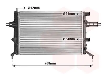 Радіатор ASTRA G 1.2 MT -AC 98-04 Van Wezel 37002257