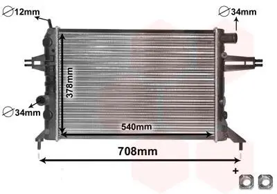 Радиатор, охлаждение двигателя Van Wezel 37002272