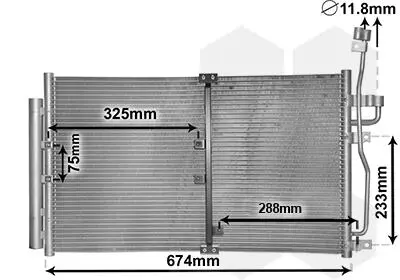 Радиатор кондиционера Van Wezel 37005425