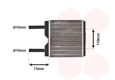 Радиатор печки Van Wezel 37006094
