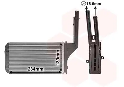 Радиатор печки Van Wezel 40006049
