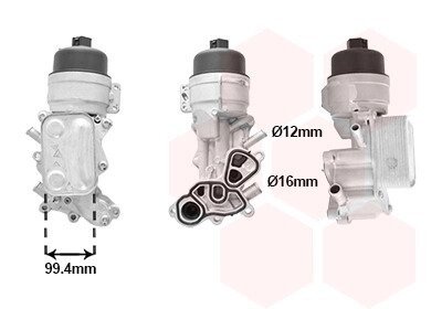 Радіатор масляний CITROEN/ PEUGEOT в зборі Van Wezel 40013702