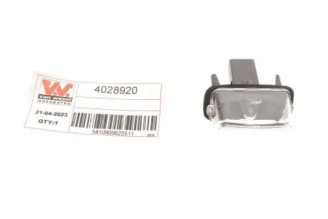 Подсветка номера (заднего) Citroen Berlingo/Peugeot Partner 96- Van Wezel 4028920