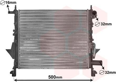 Радиатор, охлаждение двигателя Van Wezel 43002217 (фото 1)