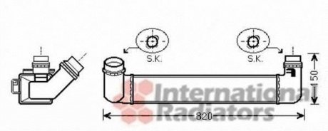 Радиатор интеркулера Renault Fluence 1.5 dCi/1.6 16V/2.0 16V 10- Van Wezel 43004461 (фото 1)