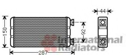 Радиатор печки Van Wezel 43006457
