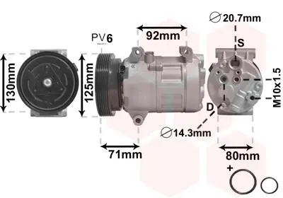 Компрессор кондиционера Van Wezel 4300K103