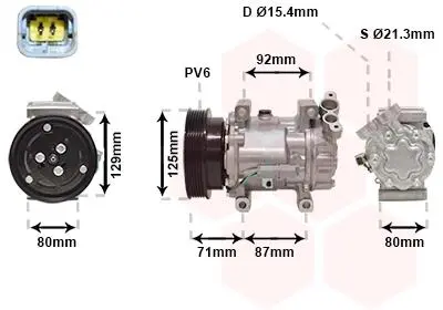 Компрессор кондиционера NISSAN QASHQAI/ RENAULT KANGOO 08 > 13 (выр-во) Van Wezel 4300K401