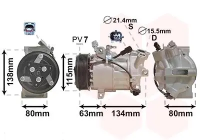 Компрессор кондиционера RENAULT Van Wezel 4301K703