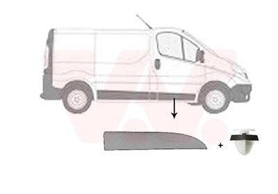 Молдинг дверей (передних/R) Renault Trafic 14- Van Wezel 4396402