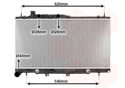 Радиатор, охлаждение двигателя Van Wezel 51002069