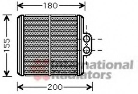 Радиатор печки Van Wezel 52006093 (фото 1)
