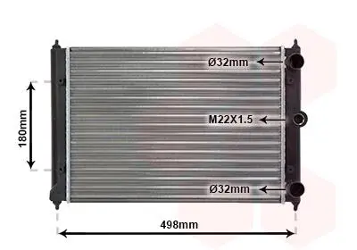 Радіатор, охолодження двигуна Van Wezel 58002092
