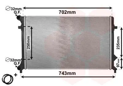Радиатор, охлаждение двигателя Van Wezel 58002205