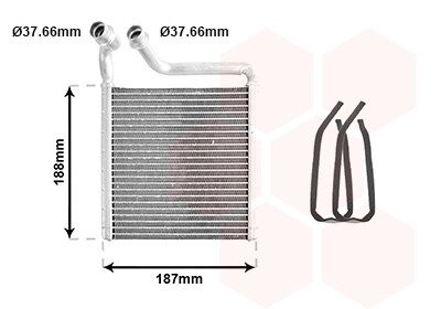 Радиатор отопителя VOLKSWAGEN PASSAT B7 (362, 365) (10-) Van Wezel 58006416