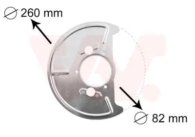 Отражатель, диск тормозного механизма Van Wezel 5870371