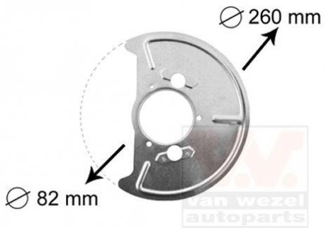 Защита тормозного диска Van Wezel 5870372