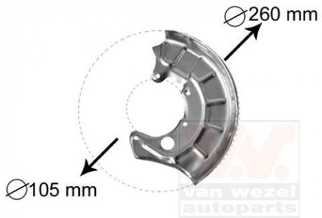 Защита тормозного диска Van Wezel 5880371