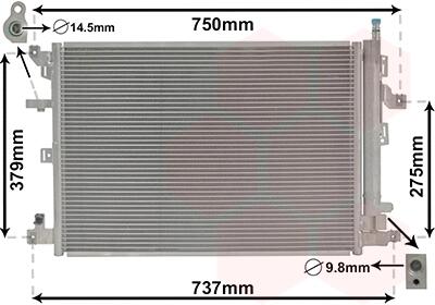 Конденсер кондиціонера VOLVO XC90 02 > 14 Van Wezel 59005152