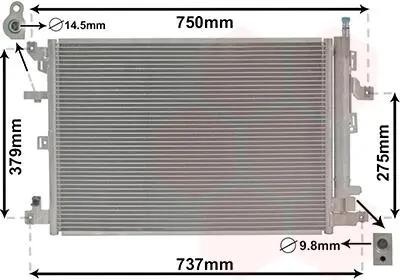 Конденсер кондиціонера VOLVO XC90 02 > 14 Van Wezel 59005152