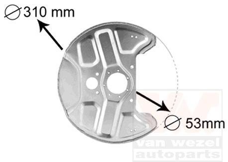 Защита тормозного диска Van Wezel 5994372