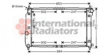 Радиатор охлаждения CHEVROLET AVEO (T250, T255) (05-) 1.4 i 16V (выр-во) Van Wezel 81002067