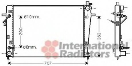Радиатор охлаждения TUCSON/SPORT.3 20CRDi AT (выр-во) Van Wezel 82002203 (фото 1)