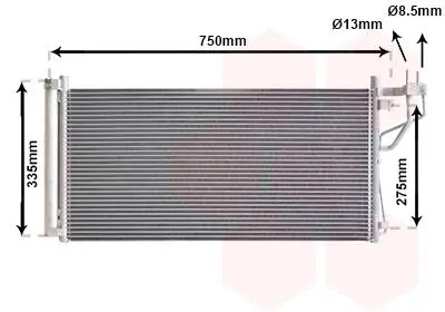 Конденсор кондиционера GRANDEUR/XG/MAGENTIS 05- Van Wezel 82005184