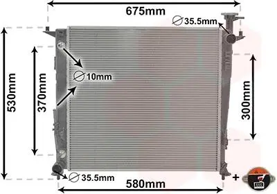 Радиатор охлоджения Kia Sorento 14+ Van Wezel 82012714