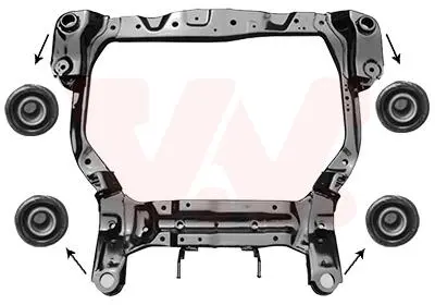 Подрамник передний HYUNDAI ACCENT/ KIA RIO 05>06/11 (выр-во) Van Wezel 8226690
